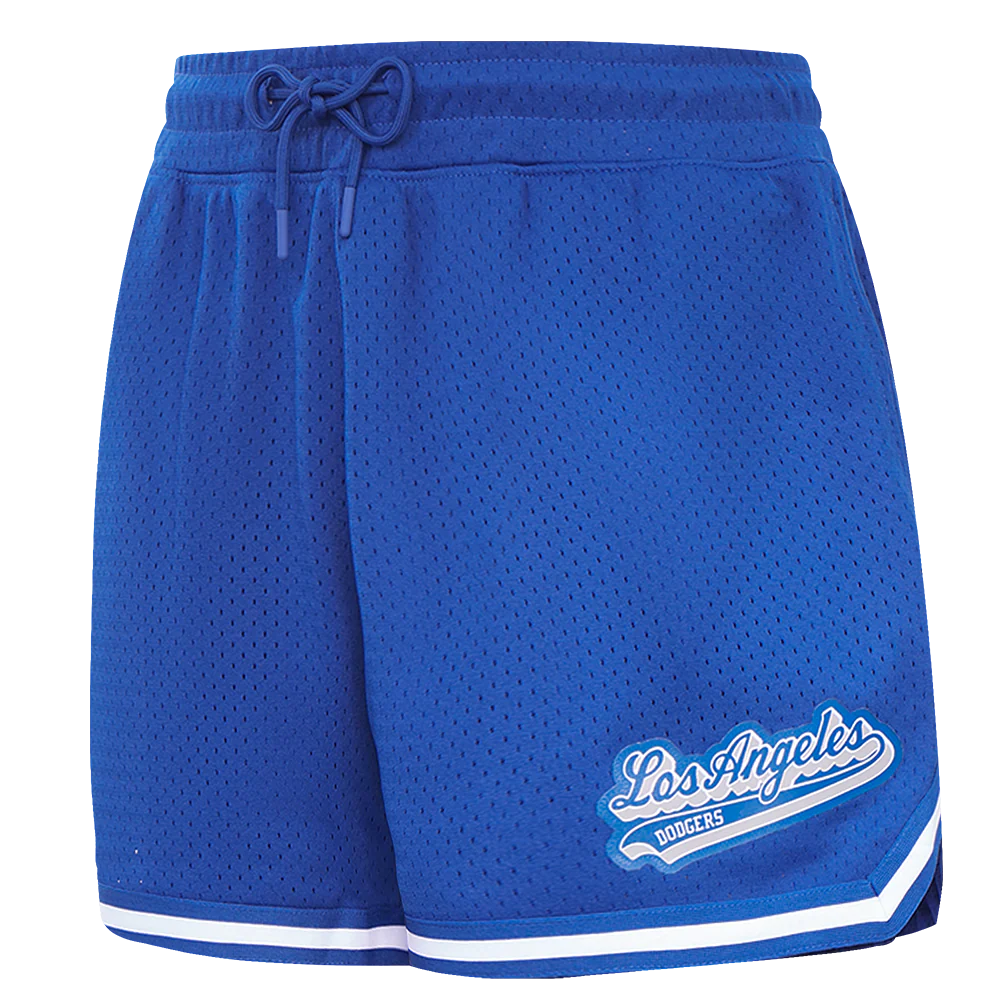 MLB LOS ANGELES DODGERS SCRIPT TAIL WOMEN'S MESH SHORT