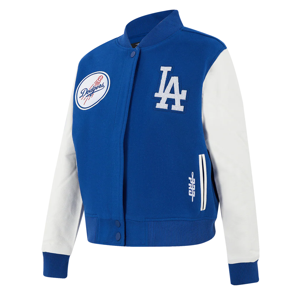 MLB LOS ANGELES DODGERS GAME DAY CLASSICS WOMEN'S WOOL VARSITY JACKET