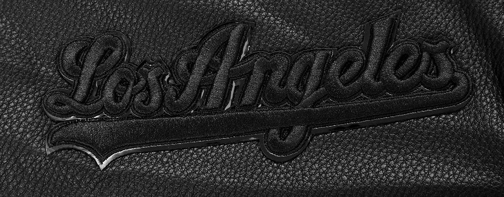 MLB LOS ANGELES DODGERS TRIPLE BLACK WOOL WOMEN'S VARSITY JACKET