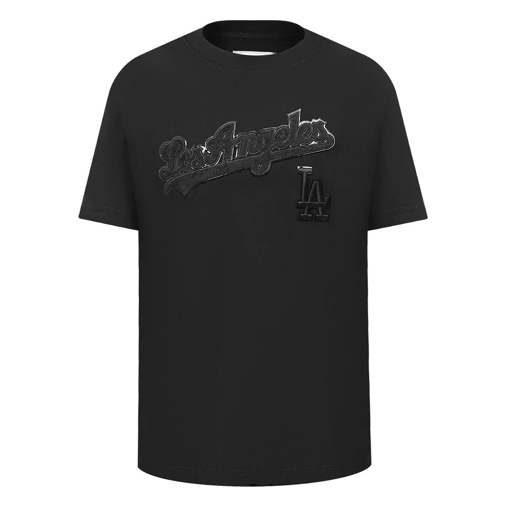 MLB LOS ANGELES DODGERS TRIPLE BLACK LITTLE BOYS SHORT SLEEVE TOP
