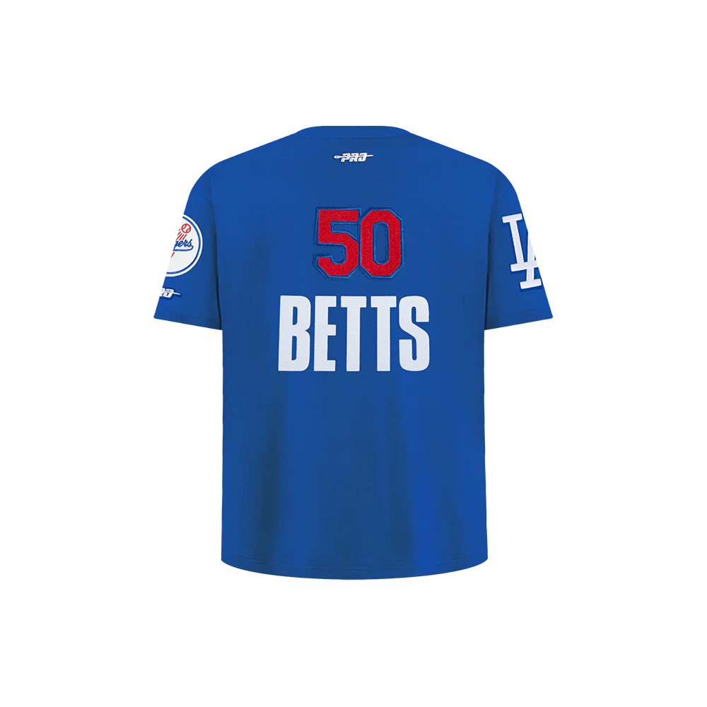 MLB LOS ANGELES DODGERS MOOKIE BETTS #50 CLASSIC PLAYER NAME AND NUMBER LITTLE BOYS SHORT SLEEVE TOP