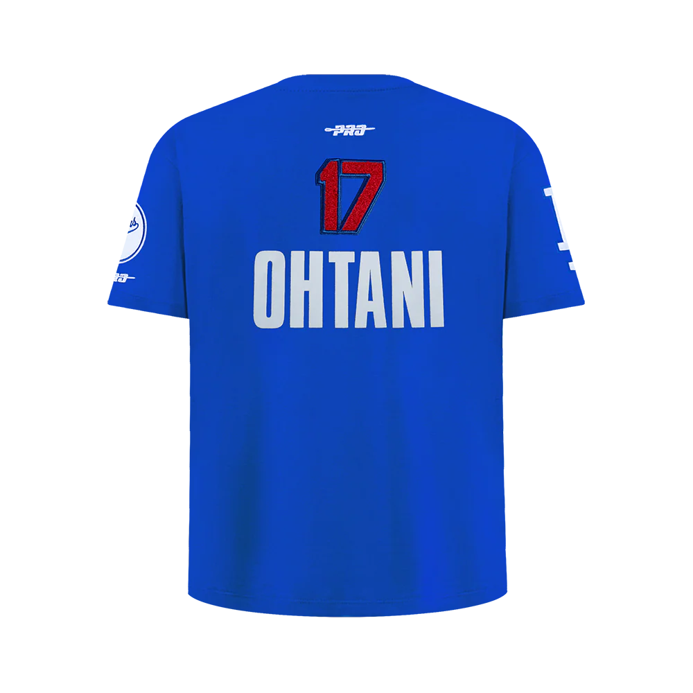 MLB LOS ANGELES DODGERS SHOHEI OHTANI #17 CLASSIC PLAYER NAME AND NUMBER LITTLE BOYS SHORT SLEEVE TOP