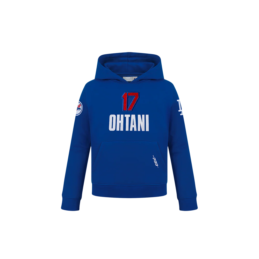 MLB LOS ANGELES DODGERS SHOHEI OHTANI #17 CLASSIC PLAYER NAME AND NUMBERæLITTLE BOYS PULLOVER HOODIE