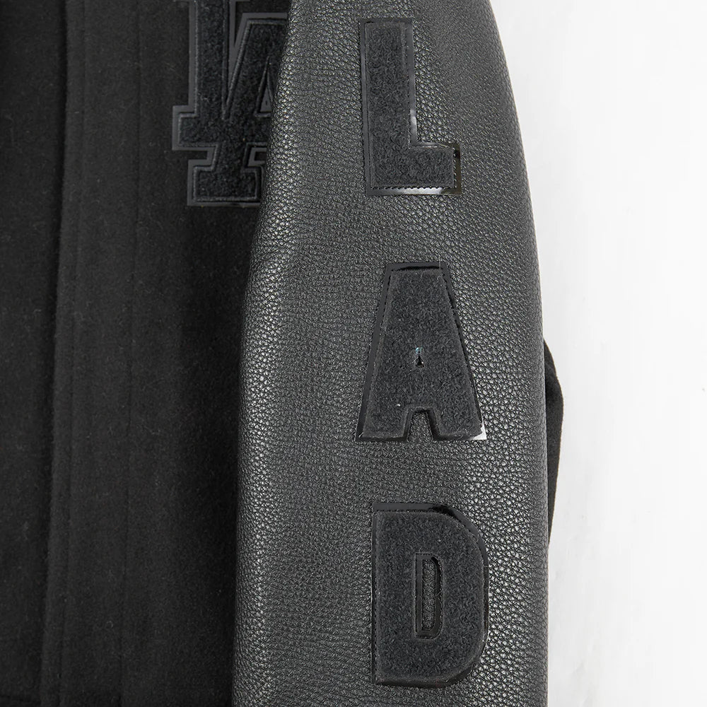 MLB LOS ANGELES DODGERS TRIPLE BLACK LITTLE BOYS WOOL VARSITY JACKET