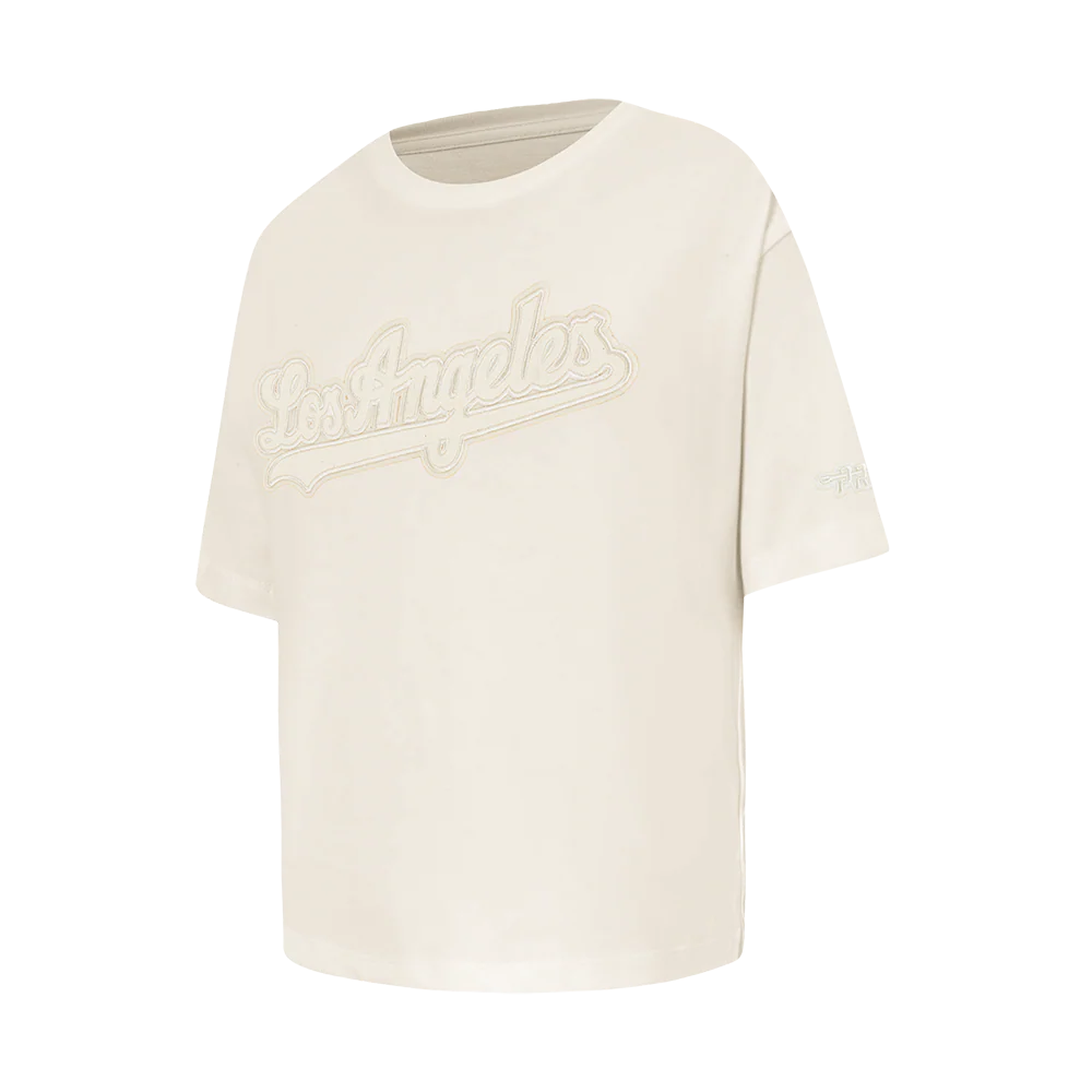 MLB LOS ANGELES DODGERS NEUTRAL LITTLE GIRLS SHORT SLEEVE BOXY TOP