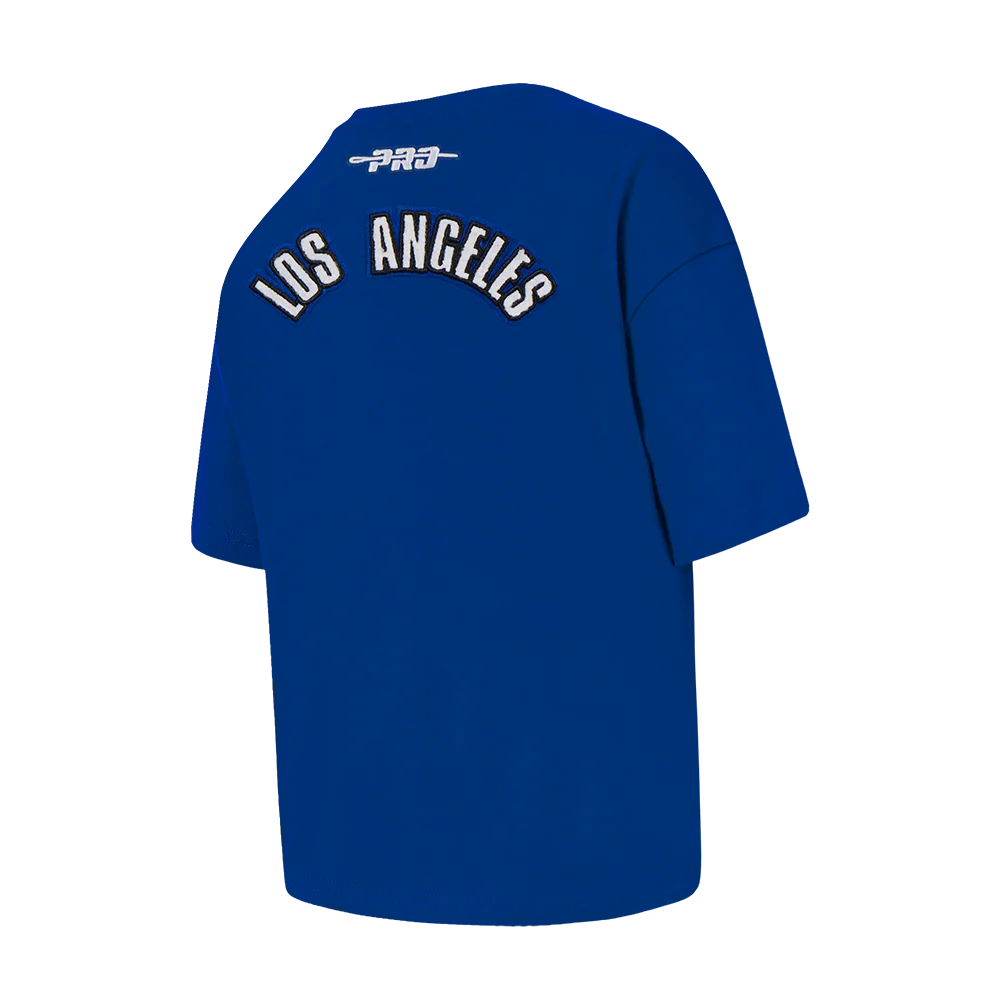 MLB LOS ANGELES DODGERS CLASSIC LITTLE GIRLS SHORT SLEEVE BOXY TOP