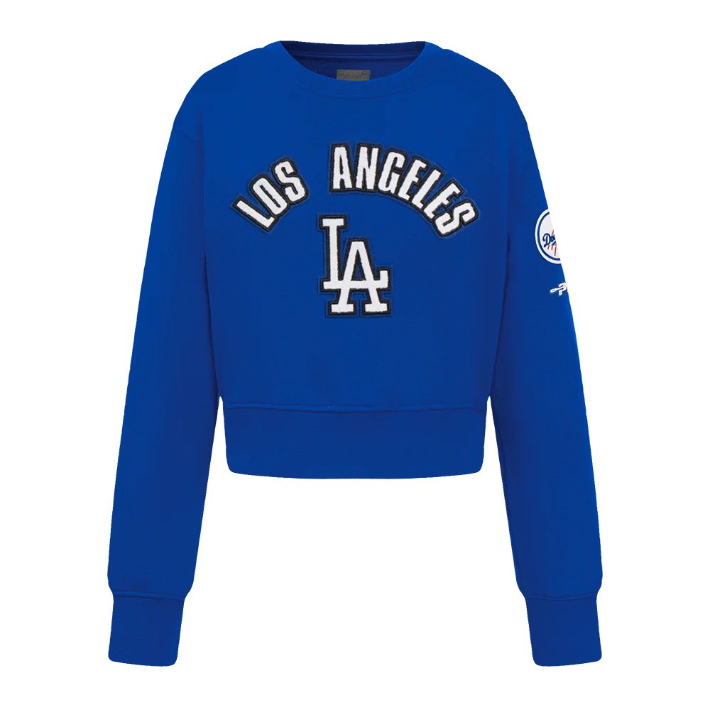 MLB LOS ANGELES DODGERS CLASSIC LITTLE GIRLS FLEECE CREWNECK