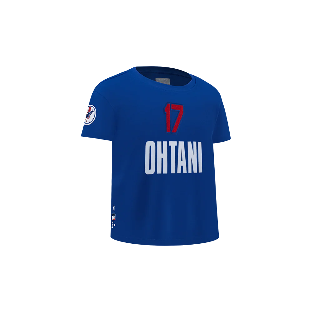 MLB LOS ANGELES DODGERS SHOHEI OHTANI #17 CLASSIC PLAYER NAME AND NUMBER TODDLER BOYS SHORT SLEEVE TOP