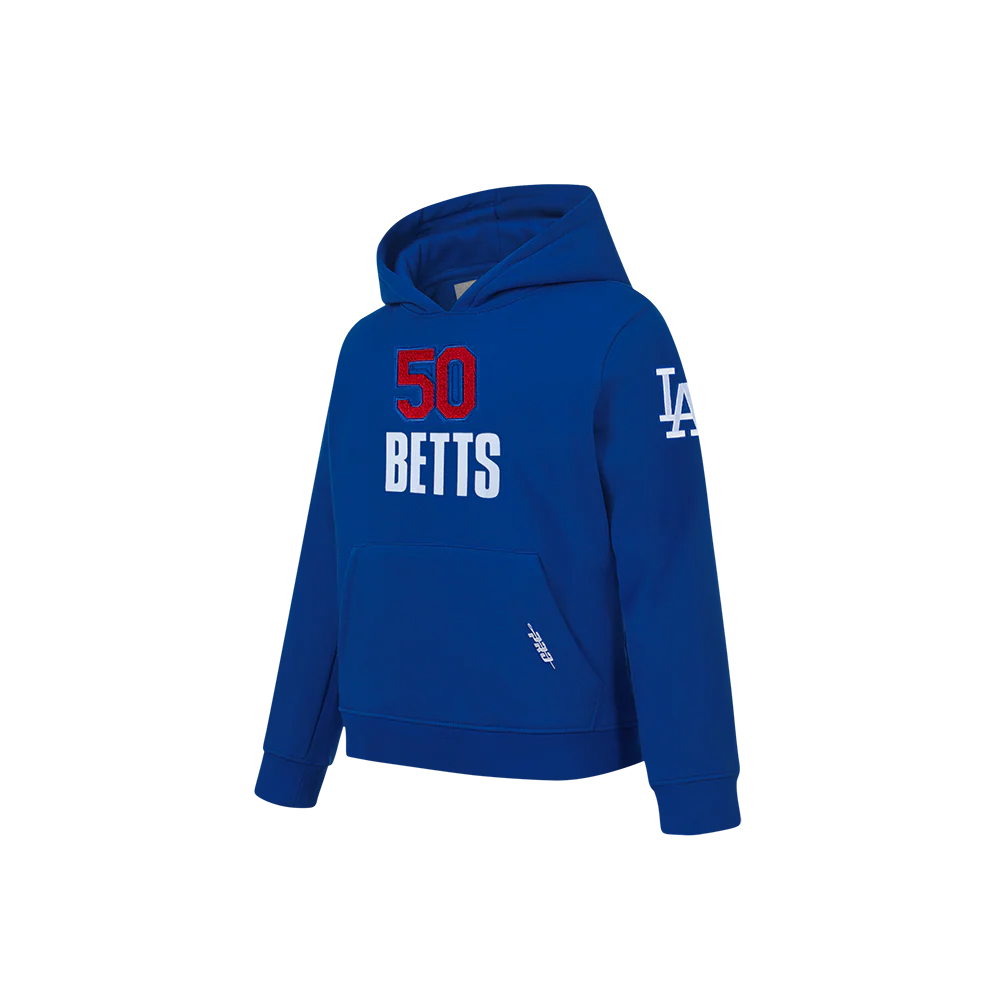 MLB LOS ANGELES DODGERS MOOKIE BETTS #50 CLASSIC PLAYER NAME AND NUMBER TODDLER BOYS PULLOVER HOODIE