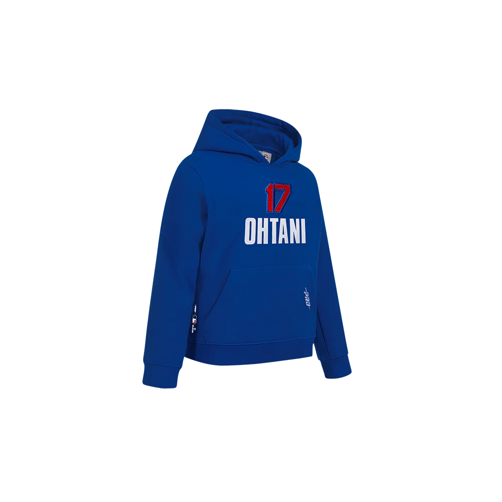 MLB LOS ANGELES DODGERS SHOHEI OHTANI #17 CLASSIC PLAYER NAME AND NUMBER TODDLER BOYS PULLOVER HOODIE