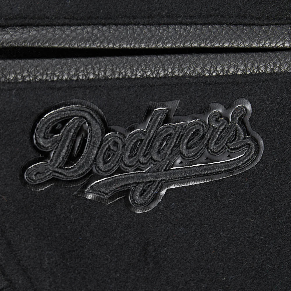 MLB LOS ANGELES DODGERS TRIPLE BLACK TODDLER BOYS WOOL VARSITY JACKET
