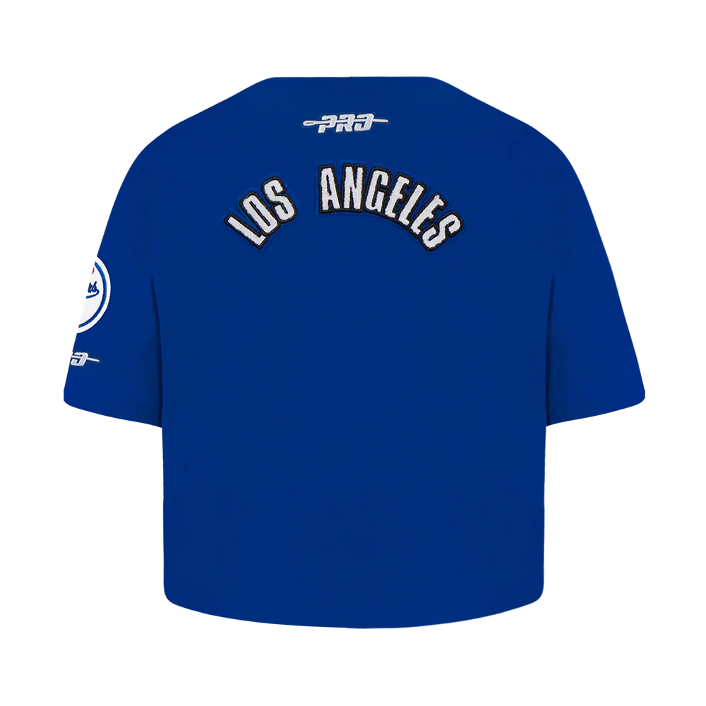 MLB LOS ANGELES DODGERS CLASSIC TODDLER GIRLS SHORT SLEEVE BOXY TOP