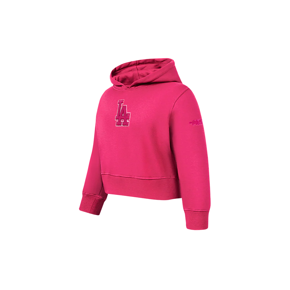 MLB LOS ANGELES DODGERS TRIPLE PINK TODDLER GIRLS FLEECE PO HOODIE