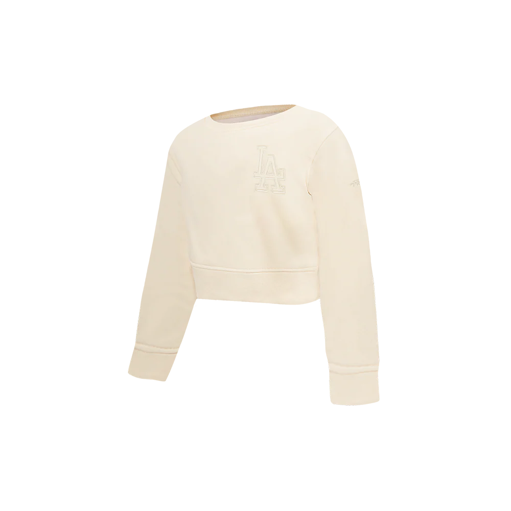 MLB LOS ANGELES DODGERS NEUTRAL TODDLER GIRLS FLEECE CREWNECK