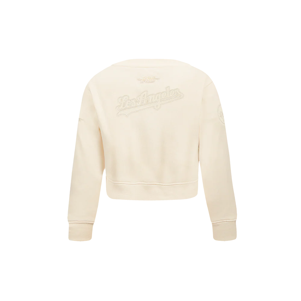 MLB LOS ANGELES DODGERS NEUTRAL TODDLER GIRLS FLEECE CREWNECK