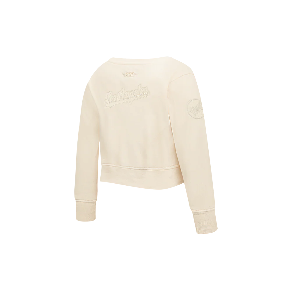 MLB LOS ANGELES DODGERS NEUTRAL TODDLER GIRLS FLEECE CREWNECK