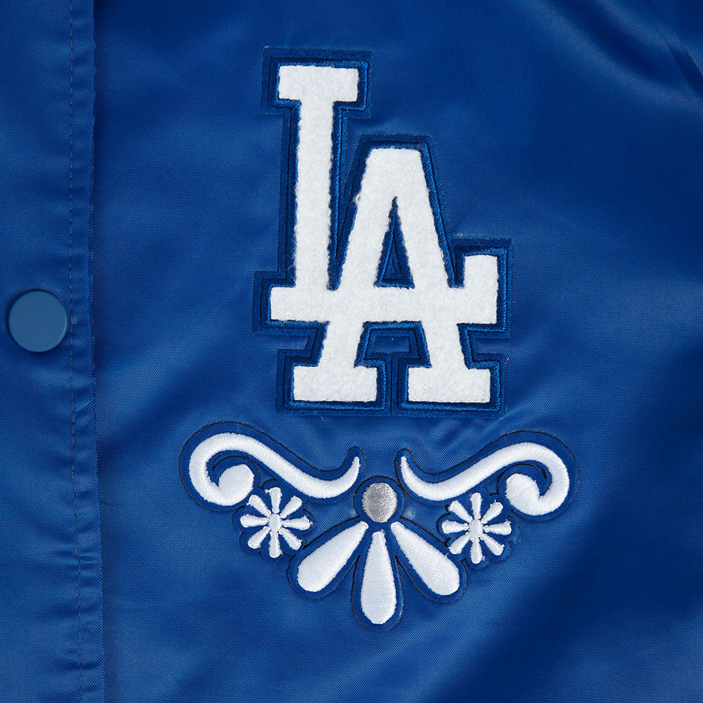 MLB LOS ANGELES DODGERS SUGAR SKULL WOMEN'S SATIN JACKET