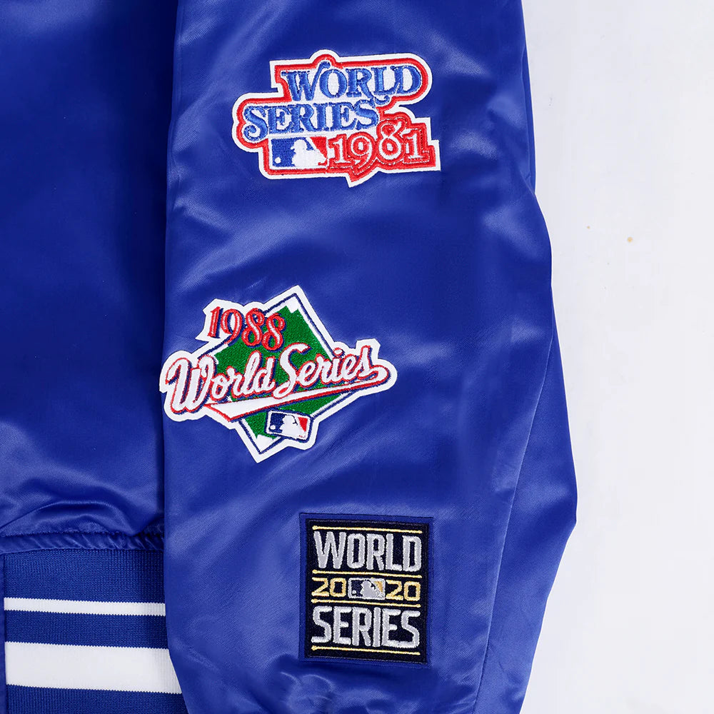 MLB LOS ANGELES DODGERS WORLD SERIES WOMEN'S RIB SATIN JACKET