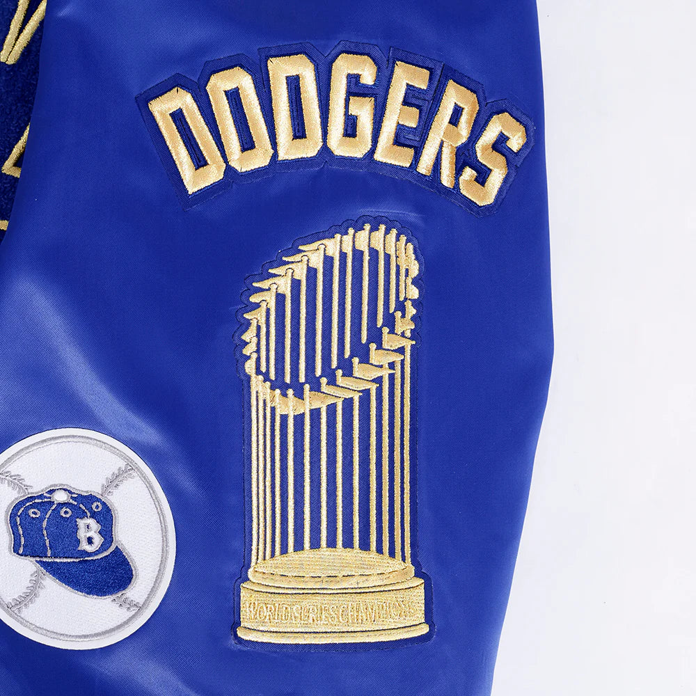 MLB LOS ANGELES DODGERS WORLD SERIES WOMEN'S RIB SATIN JACKET