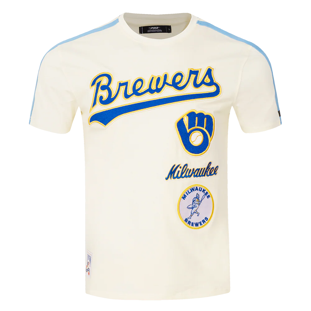 MLB MILWAUKEE BREWERS RETRO CLASSIC MEN'S STRIPED TOP
