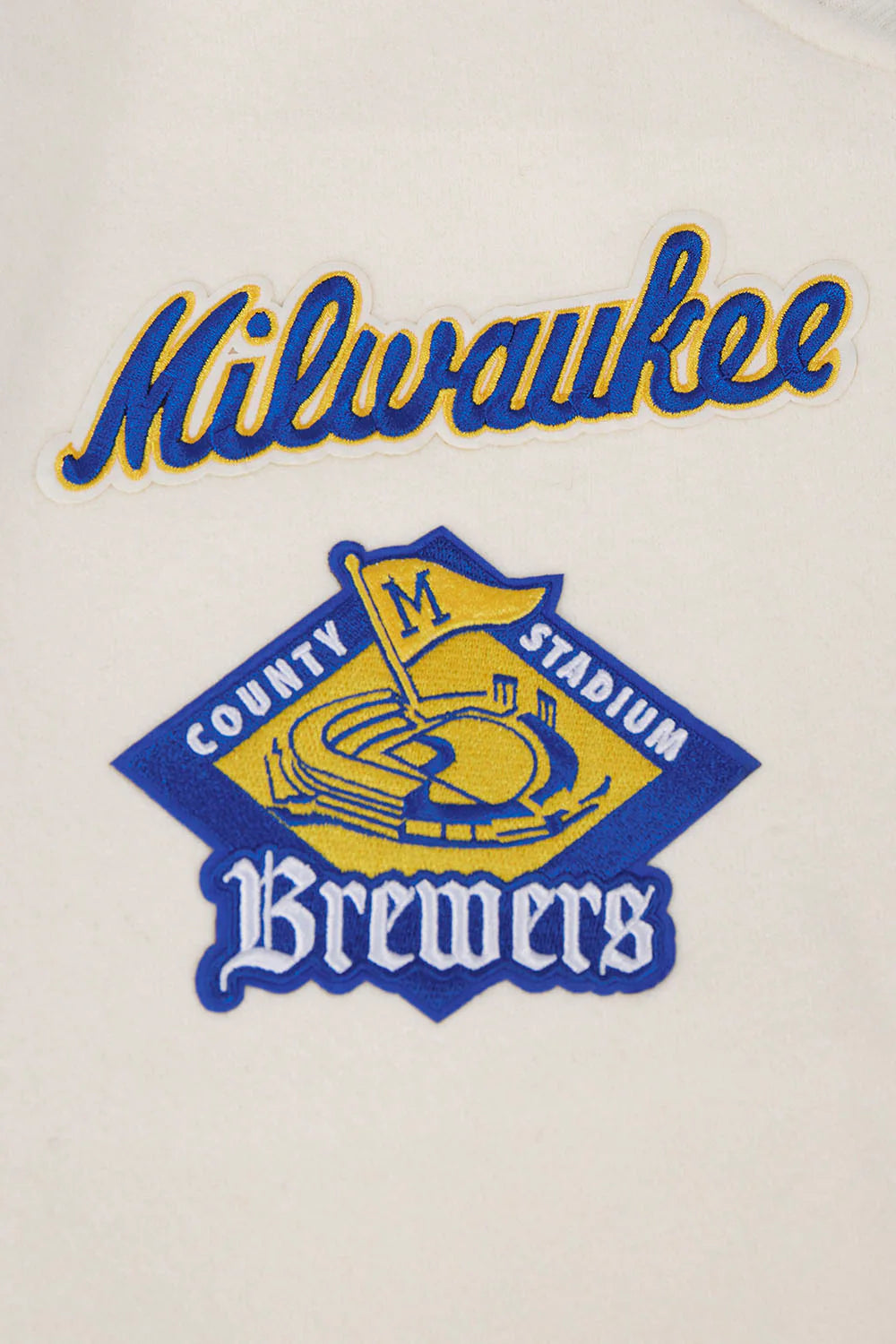 MLB MILWAUKEE BREWERS RETRO CLASSIC MEN'S RIB WOOL VARSITY JACKET
