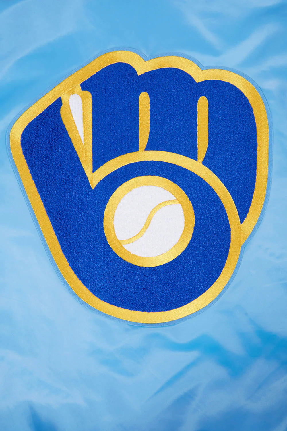 MLB MILWAUKEE BREWERS RETRO CLASSIC MEN'S RIB SATIN JACKET