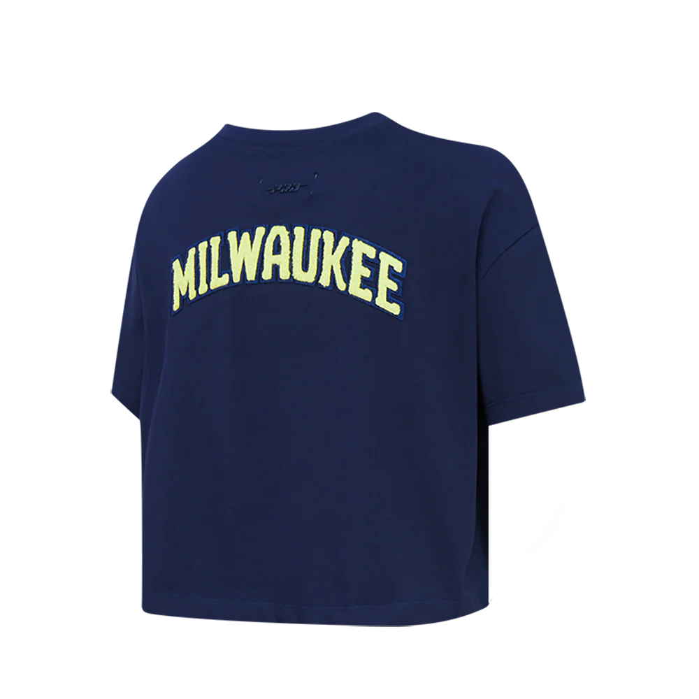 MLB MILWAUKEE BREWERS CLASSIC WOMEN'S BOXY TOP