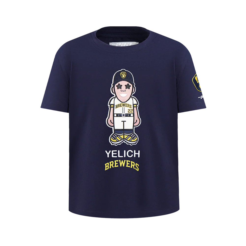 MLB MILWAUKEE BREWERS CHRISTIAN YELICH #22 AVATAR BIG BOYS SHORT SLEEVE TOP