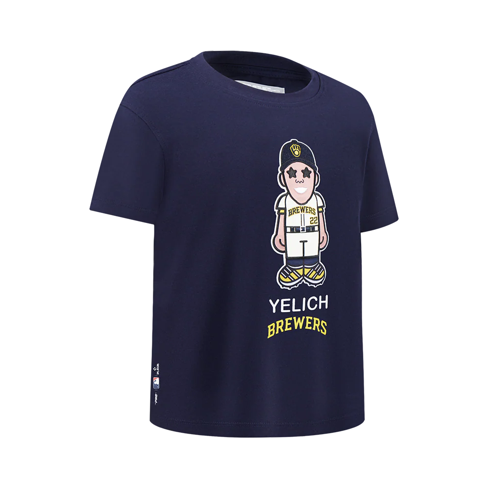 MLB MILWAUKEE BREWERS CHRISTIAN YELICH #22 AVATAR BIG BOYS SHORT SLEEVE TOP