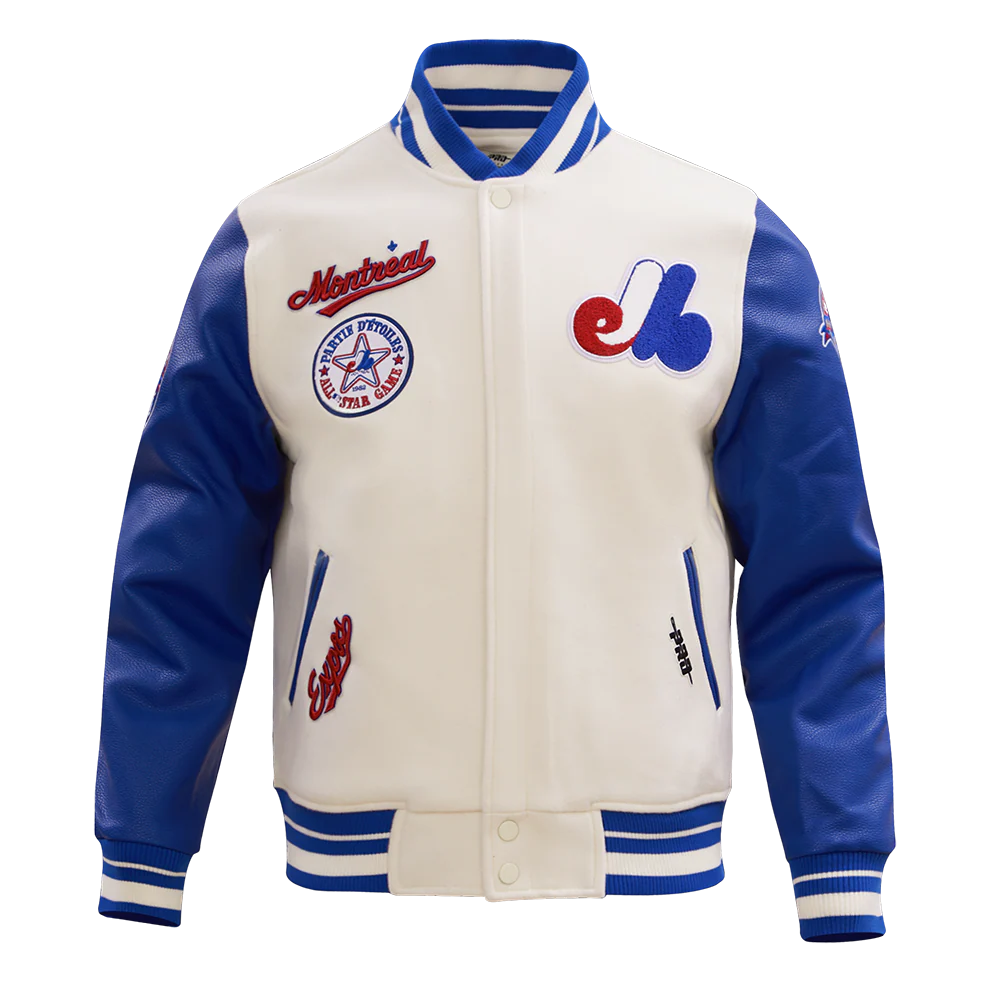 MLB MONTREAL EXPOS RETRO CLASSIC MEN'S RIB WOOL VARSITY JACKET