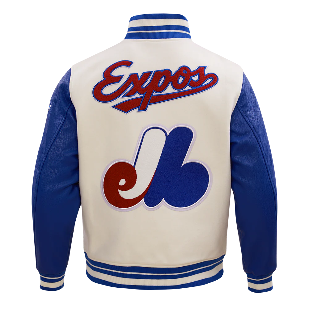 MLB MONTREAL EXPOS RETRO CLASSIC MEN'S RIB WOOL VARSITY JACKET