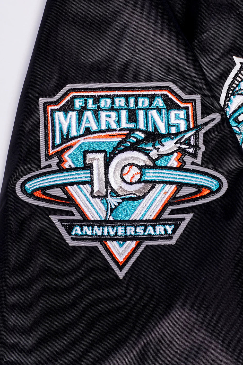 MLB FLORIDA MARLINS RETRO CLASSIC MEN'S RIB SATIN JACKET