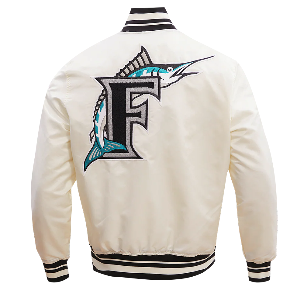 MLB FLORIDA MARLINS RETRO CLASSIC MEN'S RIB SATIN JACKET