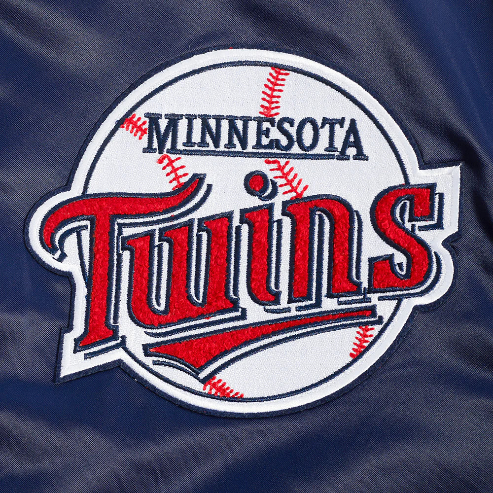 MLB MINNESOTA TWINS RETRO CLASSIC MEN'S RIB SATIN JACKET