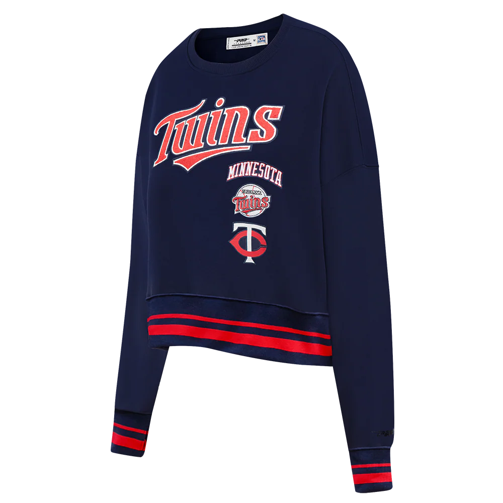 MLB MINNESOTA TWINS RETRO CLASSIC WOMEN'S RIB CREWNECK