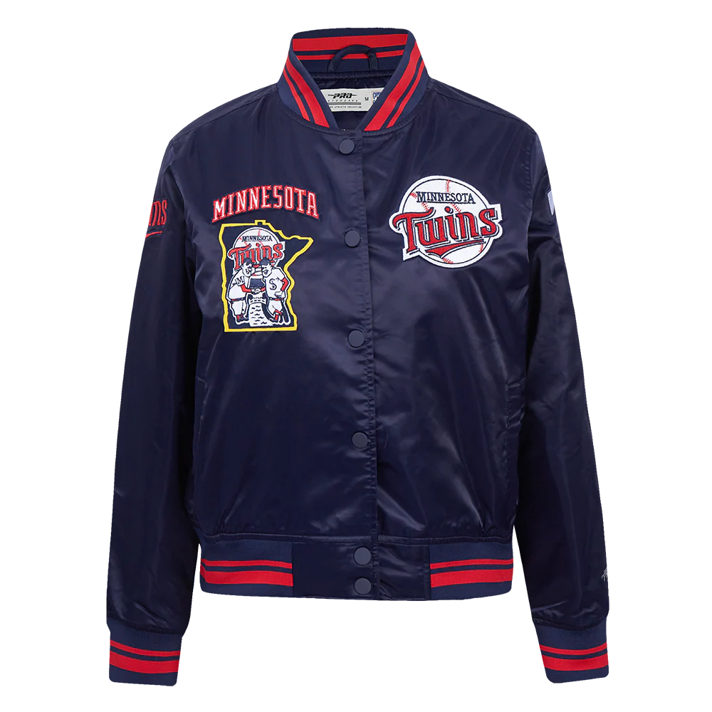 MLB MINNESOTA TWINS RETRO CLASSIC WOMEN'S RIB SATIN JACKET