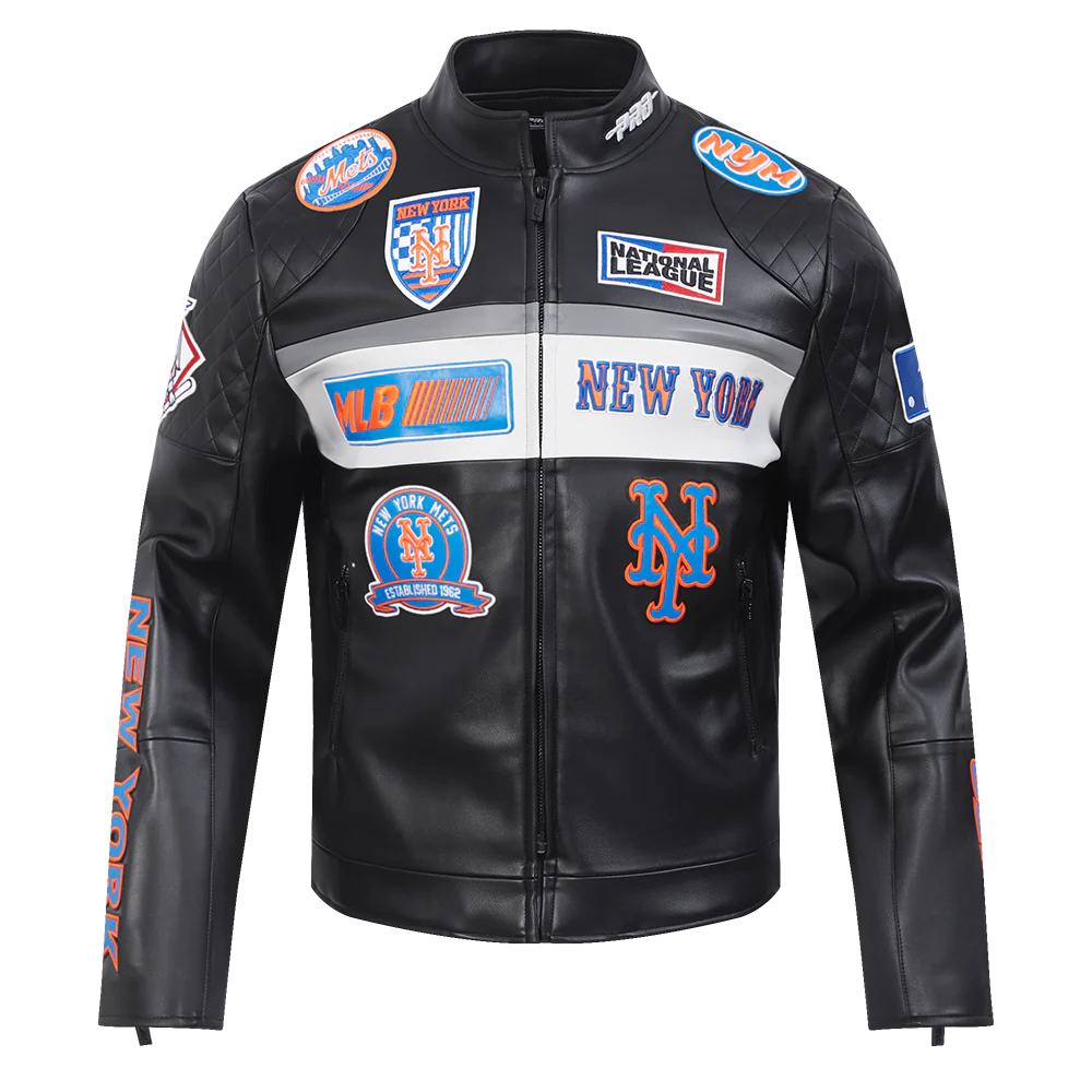 MLB NEW YORK METS MEN'S MOTO JACKET