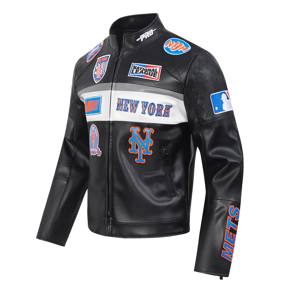 MLB NEW YORK METS MEN'S MOTO JACKET