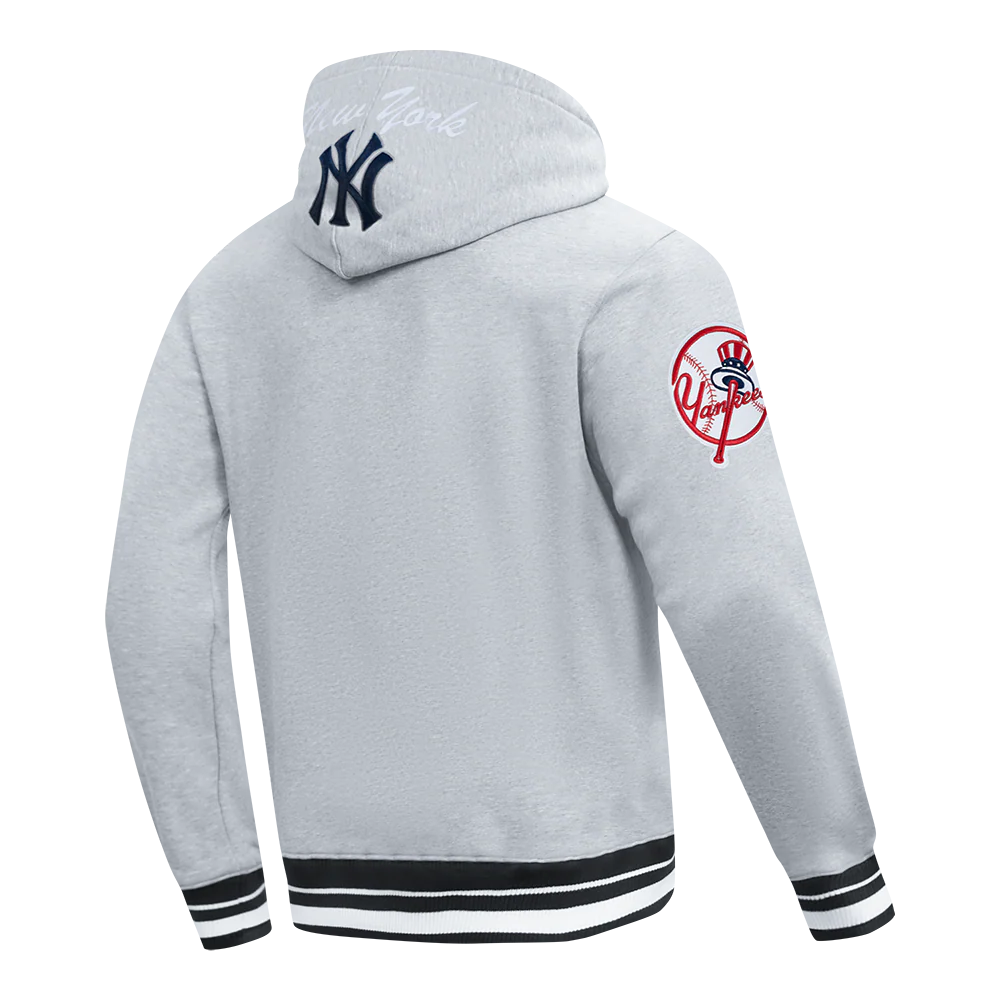 MLB NEW YORK YANKEES TEAM BADGE MEN'S RIB FLC PO HOODIE