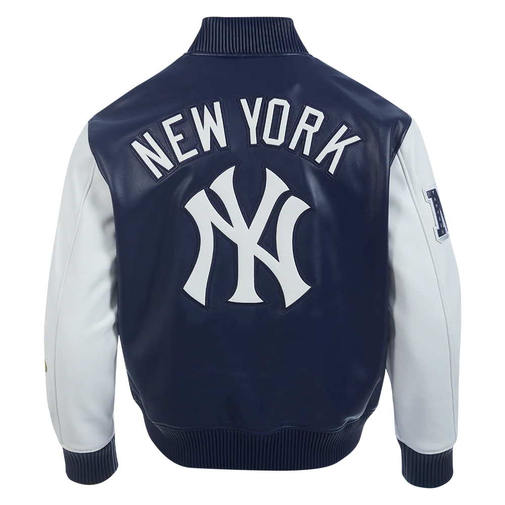 MLB NEW YORK YANKEES CITY SIGNATURE MEN'S LEATHER VARSITY JACKET