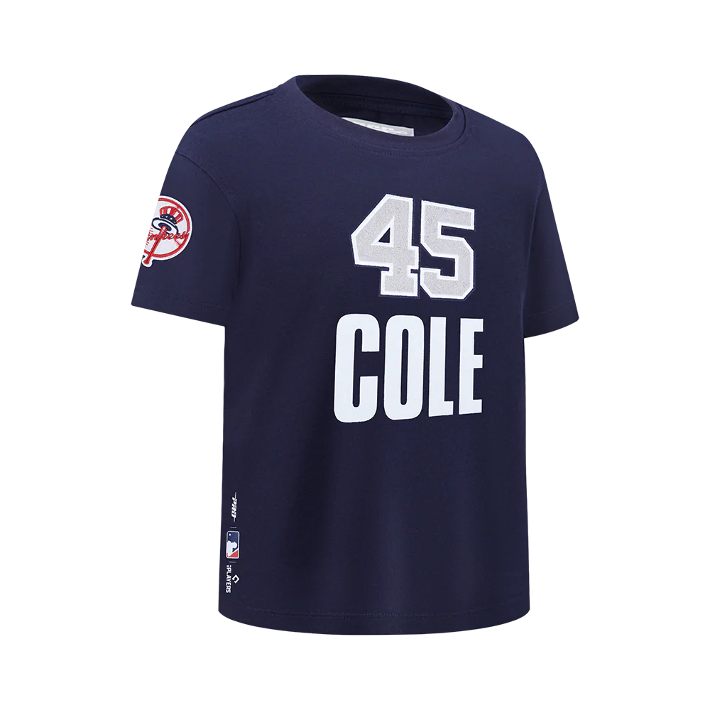 MLB NEW YORK YANKEES GERRIT COLE #45 CLASSIC PLAYER NAME AND NUMBER BIG BOY'S TEE