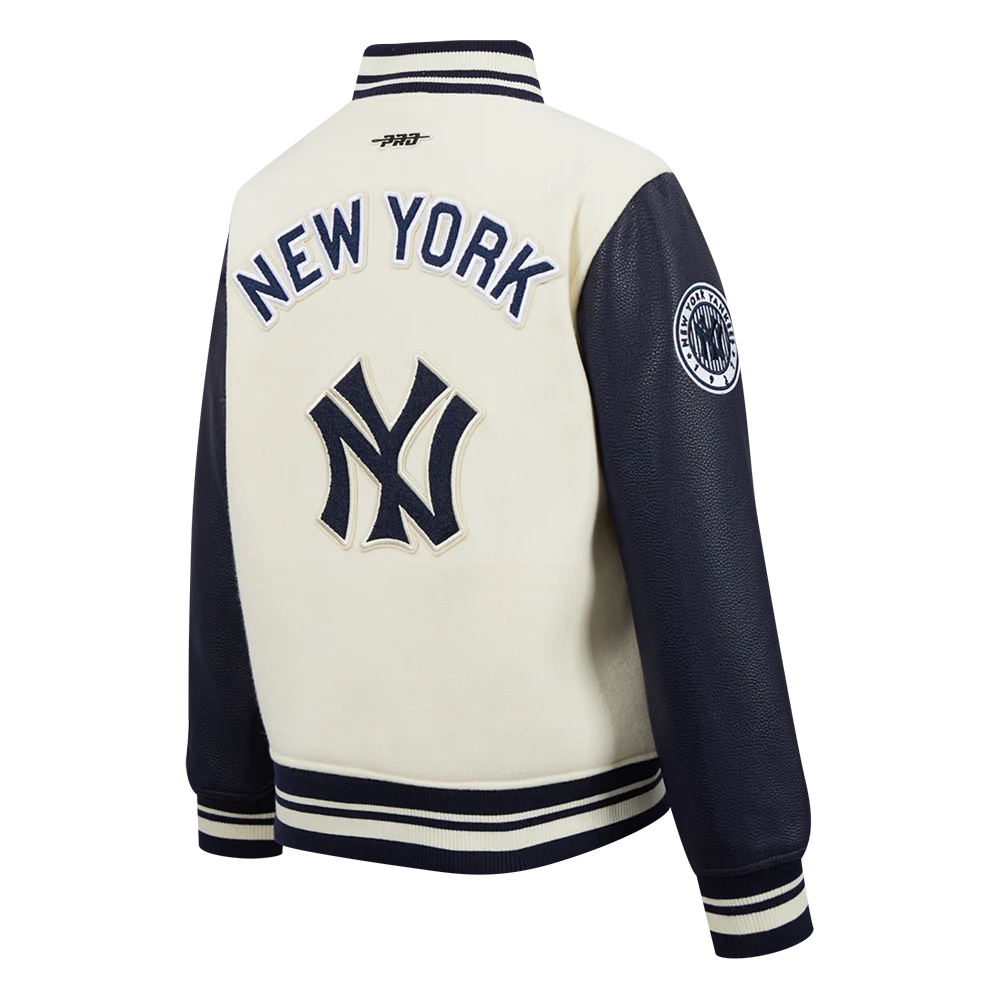 MLB NEW YORK YANKEES RETRO CLASSIC BIG BOYS RIB WOOL VARSITY JACKET