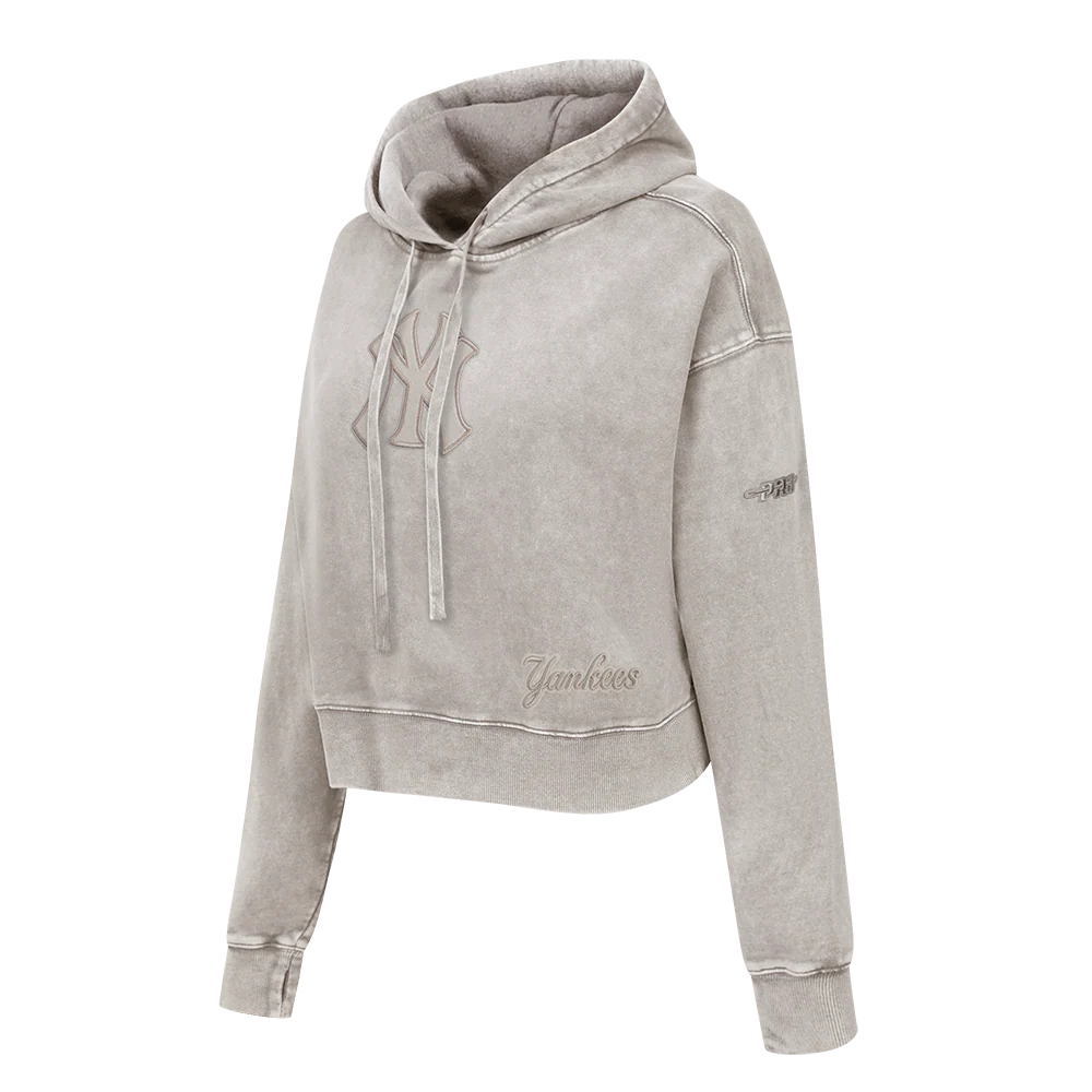 MLB NEW YORK YANKEES WASHED CLASSIC WOMEN'S ENZYME WASH FT CROPPED PO