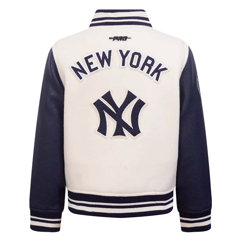 MLB NEW YORK YANKEES RETRO CLASSIC LITTLE BOYS RIB WOOL VARSITY JACKET