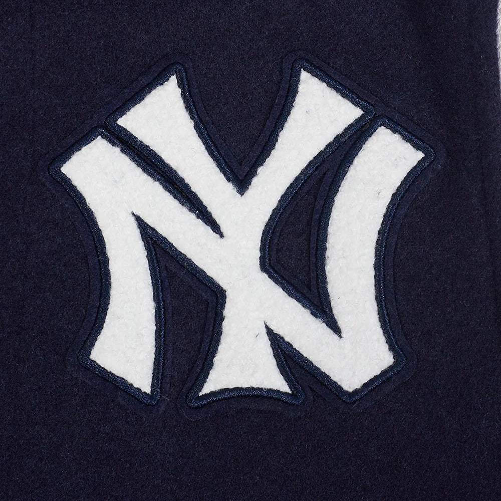 MLB NEW YORK YANKEES RETRO CLASSIC LITTLE BOYS RIB WOOL VARSITY JACKET