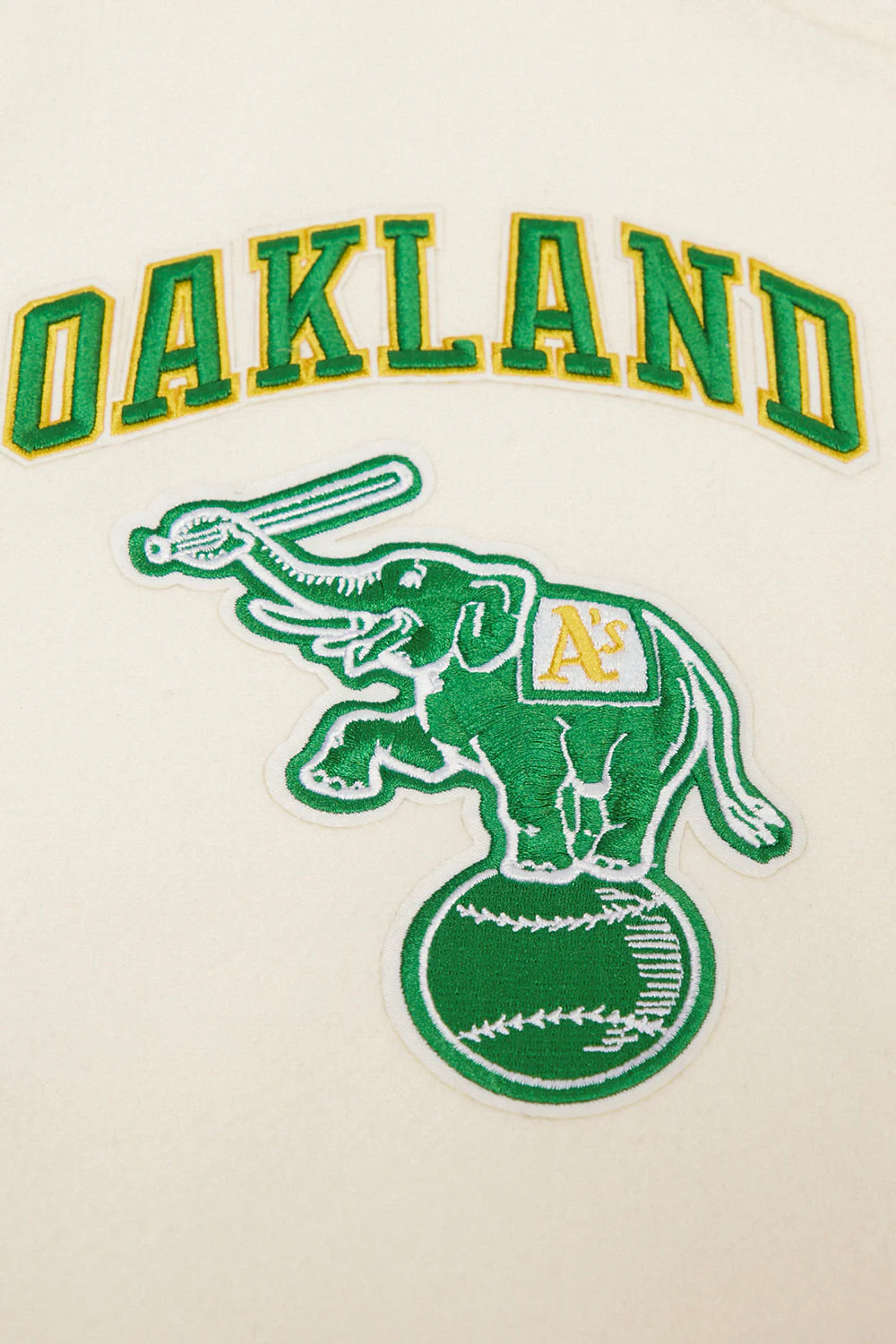 MLB OAKLAND ATHLETICS RETRO CLASSIC MEN'S RIB WOOL VARSITY JACKET