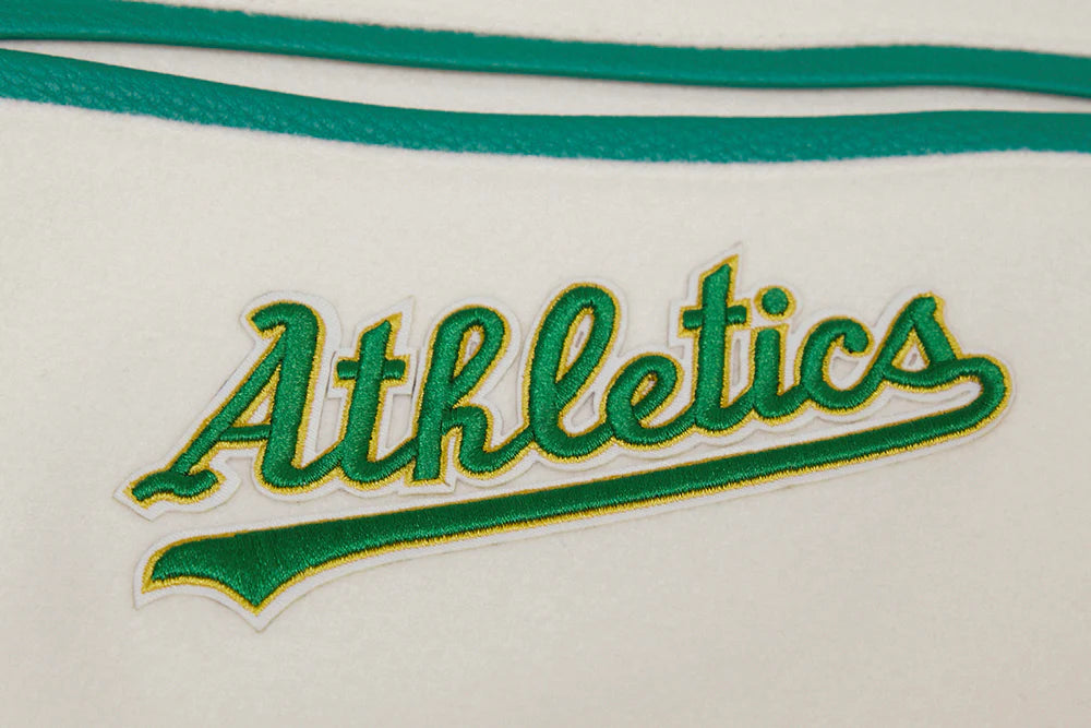 MLB OAKLAND ATHLETICS RETRO CLASSIC MEN'S RIB WOOL VARSITY JACKET