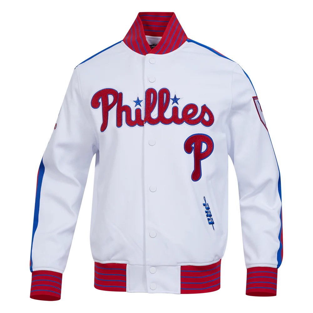 MLB PHILADELPHIA PHILLIES CURRENT LOGO PRO GAME DAY MEN'S DOUBLE KNIT JACKET