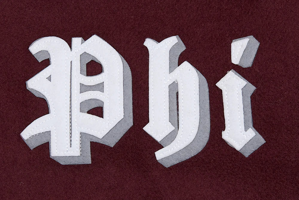 MLB PHILADELPHIA PHILLIES OLD ENGLISH WOOL MEN'S VARSITY JACKET