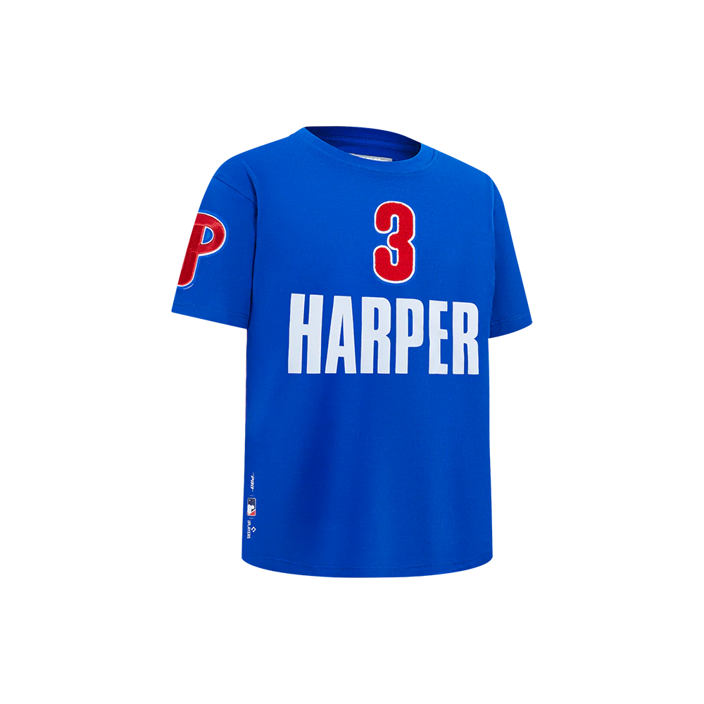MLB PHILADELPHIA PHILLIES BRYCE HARPER #3 CLASSIC PLAYER NAME AND NUMBER LITTLE BOY'S TEE